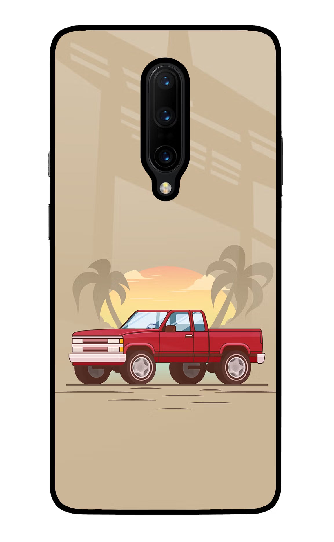 Desert Classic Drive Oneplus 7 Pro Glass Case Back Cover by Casekaro