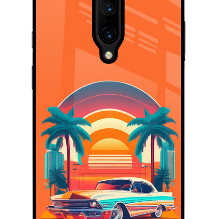 Palm Drive 80s Oneplus 7 Pro Glass Case