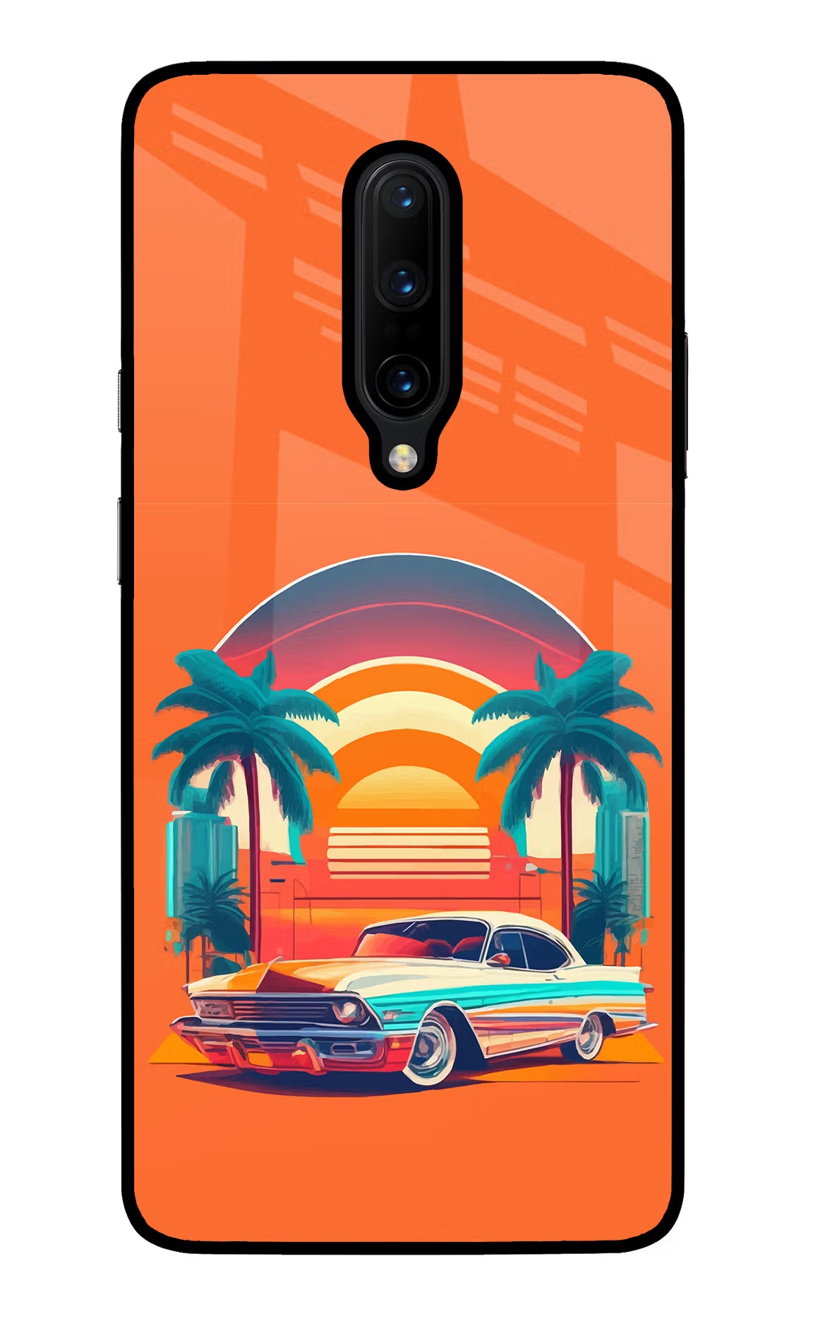 Palm Drive 80s Oneplus 7 Pro Glass Case