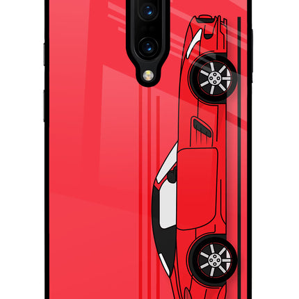 Red Velocity Oneplus 7 Pro Glass Case