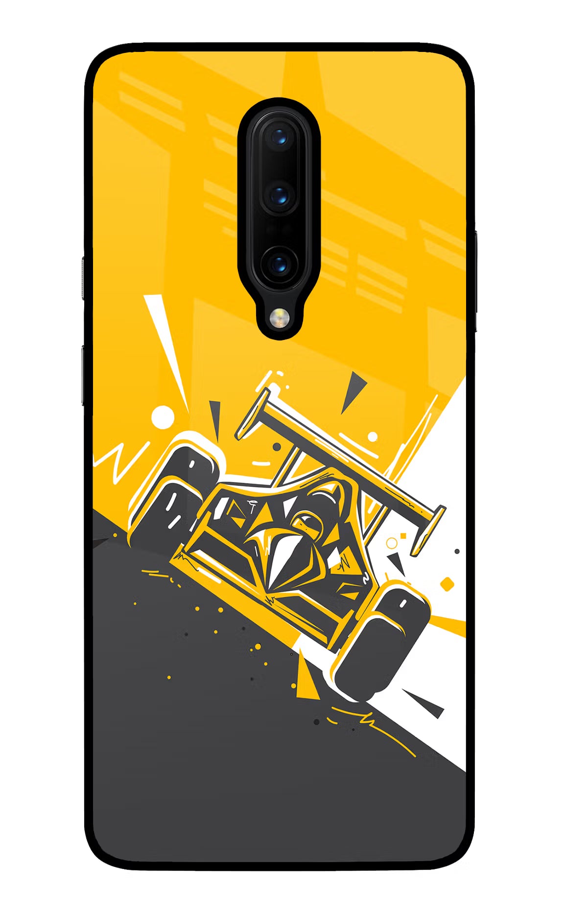 Track King Oneplus 7 Pro Glass Case Back Cover by Casekaro