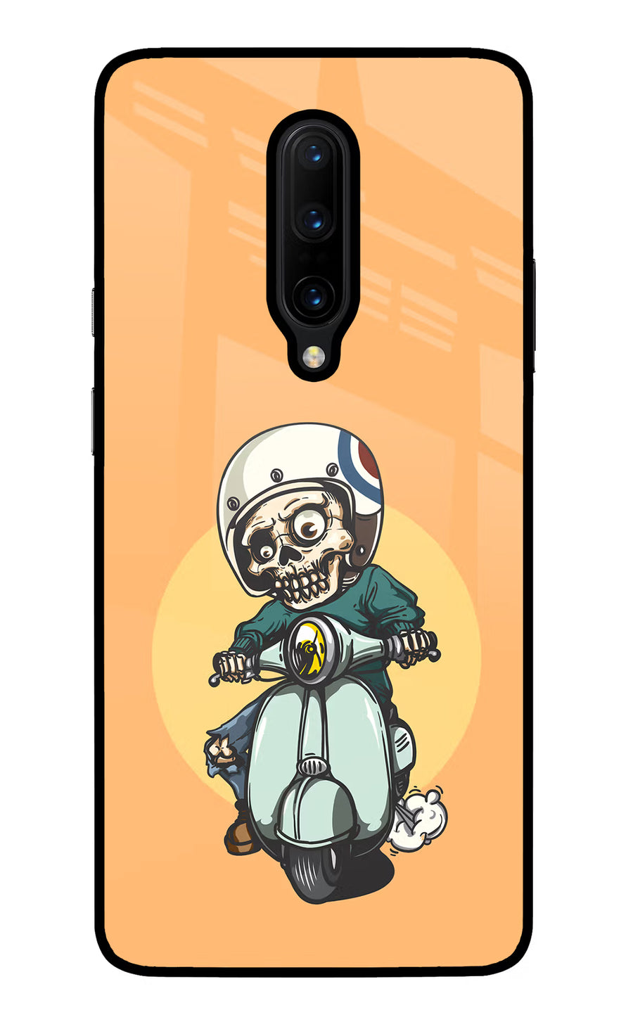 Undead Biker Oneplus 7 Pro Back Cover, Glass case