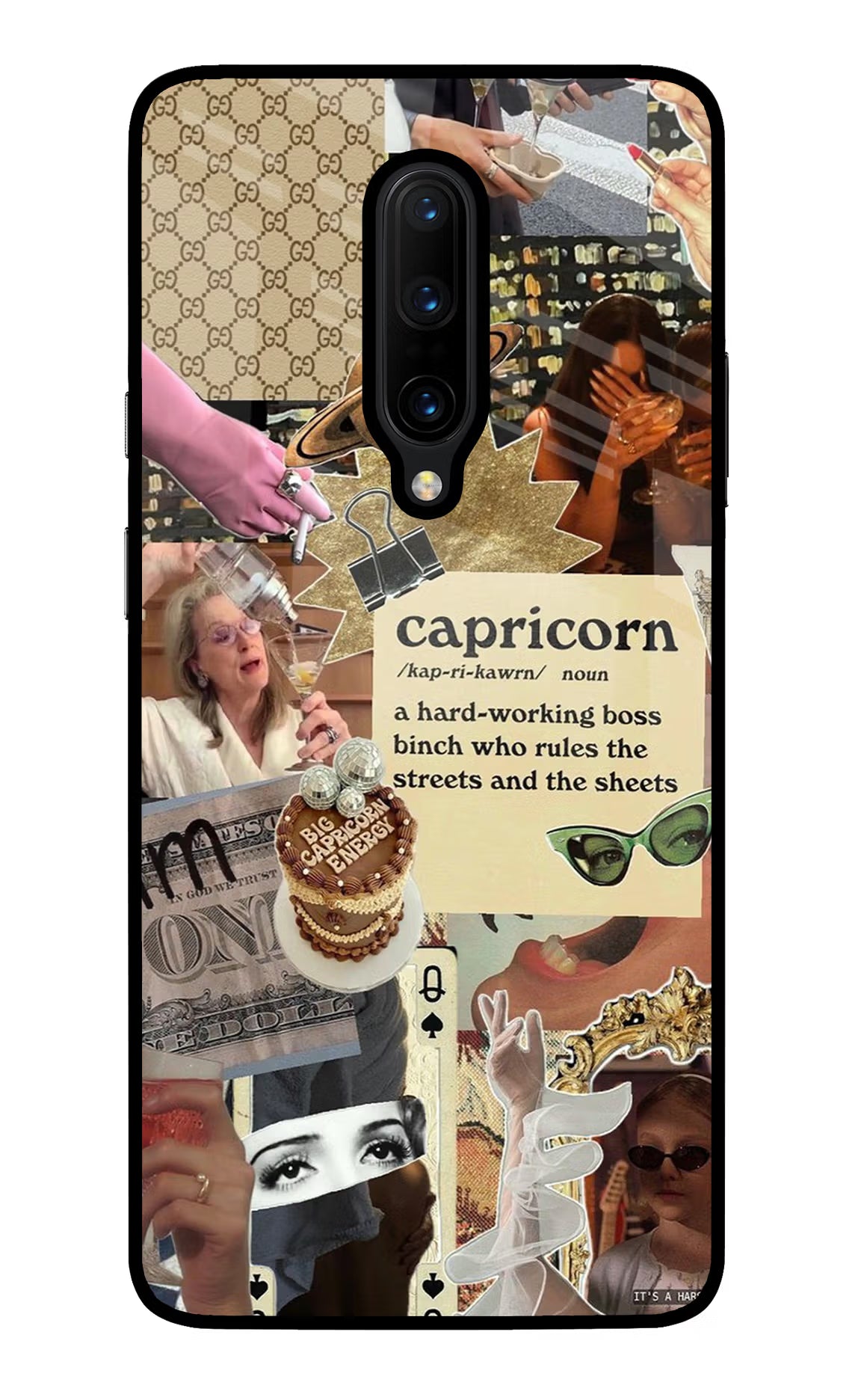 Capricorn Zodiac Oneplus 7 Pro Glass Case