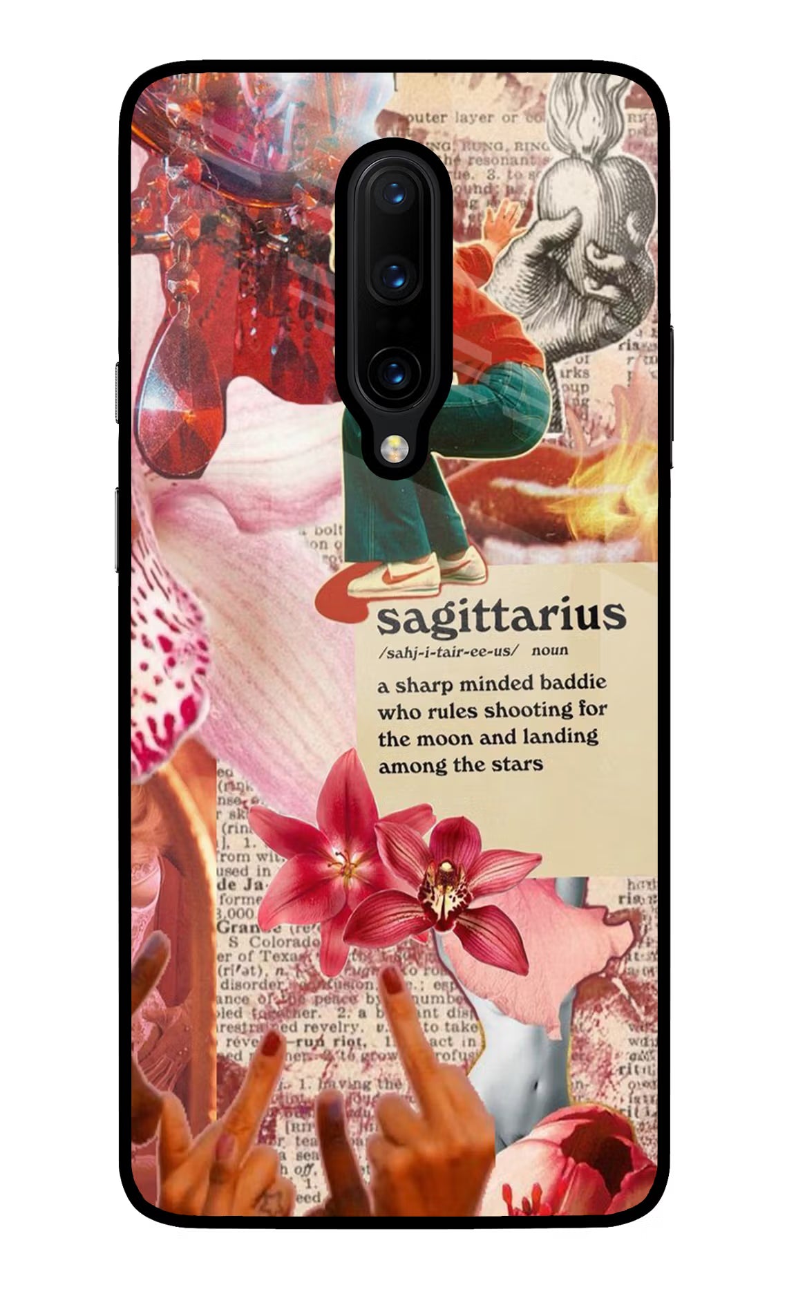 Sagittarius Zodiac Oneplus 7 Pro Glass Case Back Cover by Casekaro