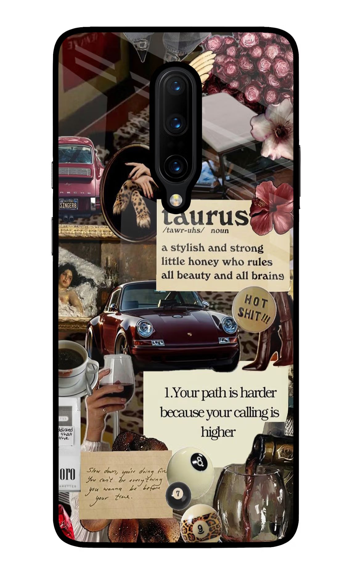 Taurus Zodiac Oneplus 7 Pro Glass Case Back Cover by Casekaro
