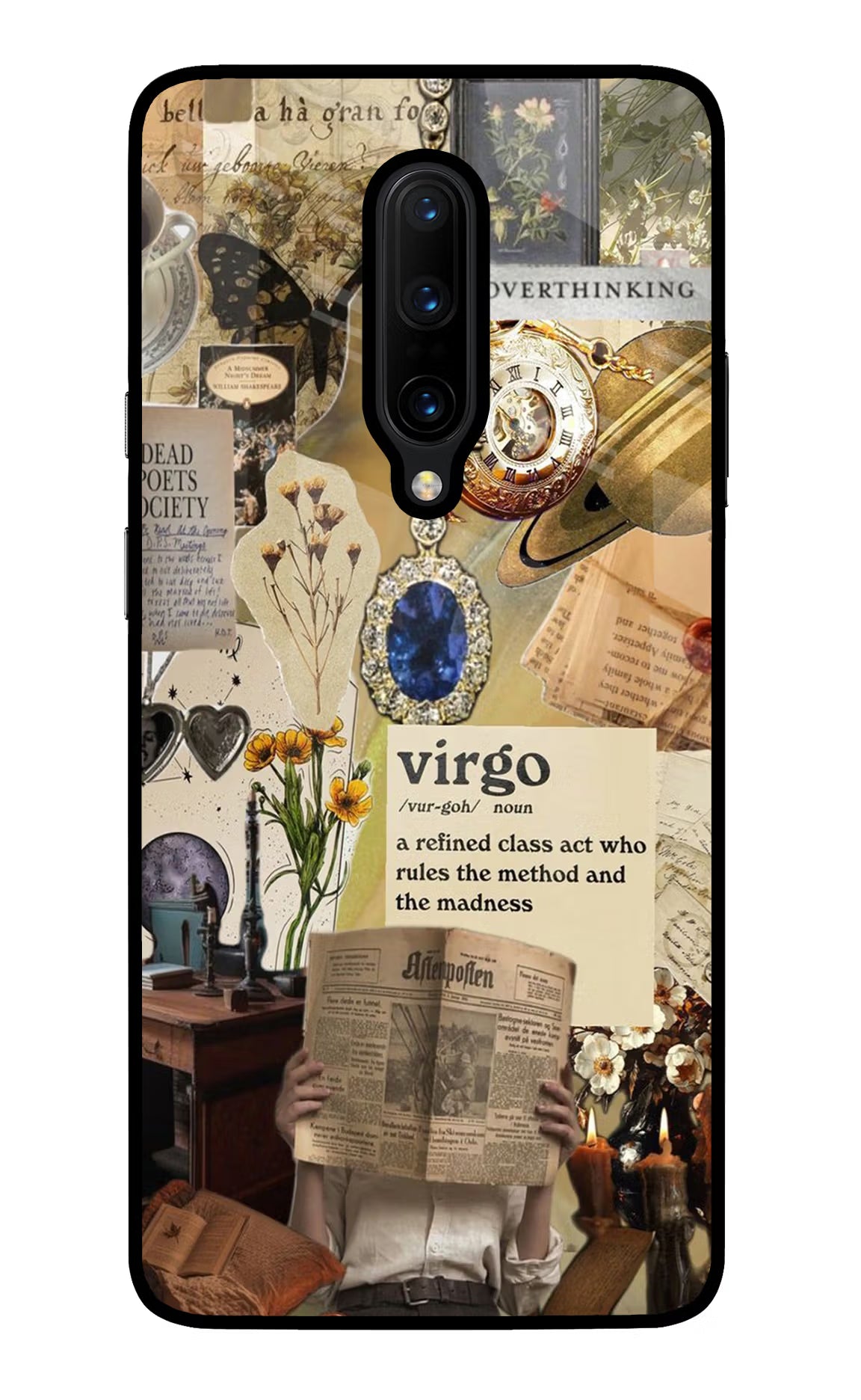 Virgo Zodiac Oneplus 7 Pro Glass Case Back Cover by Casekaro