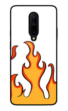 Fired Up – White Oneplus 7 Pro Glass Case