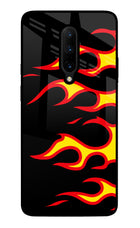 Side Sweep Flames Oneplus 7 Pro Glass Case
