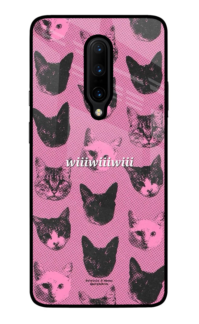 Pink Cats Oneplus 7 Pro Glass Case