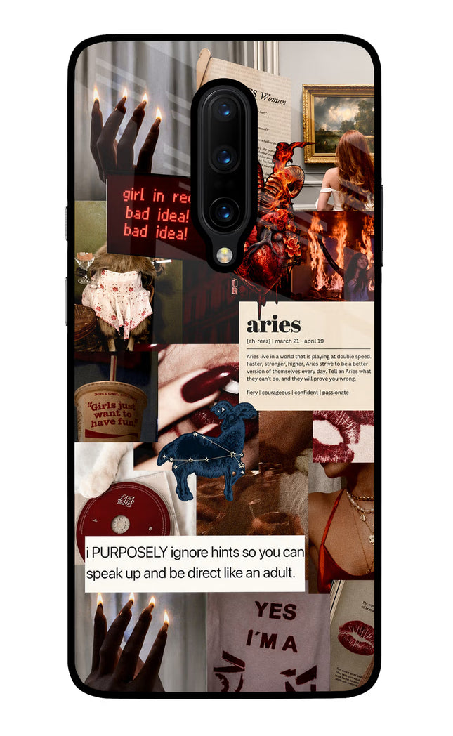 Zodiac Aries Oneplus 7 Pro Glass Case