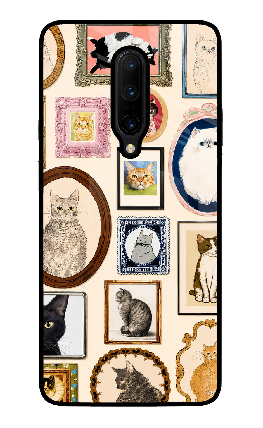 Mirror Cats Oneplus 7 Pro Back Cover, Glass case