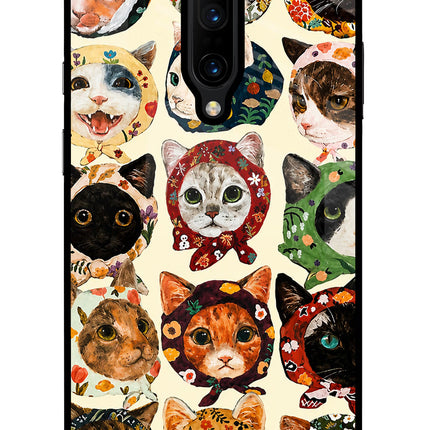 Cool Cat Oneplus 7 Pro Glass Case