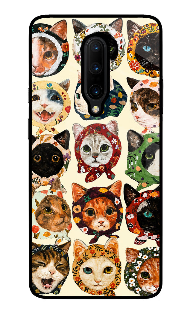 Cool Cat Oneplus 7 Pro Glass Case