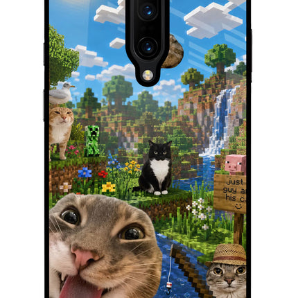 Minecraft Cat Chaos Oneplus 7 Pro Glass Case