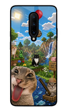 Minecraft Cat Chaos Oneplus 7 Pro Glass Case