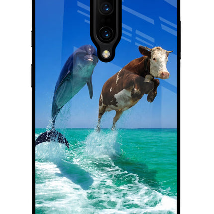 Dolphin vs Cow Oneplus 7 Pro Glass Case