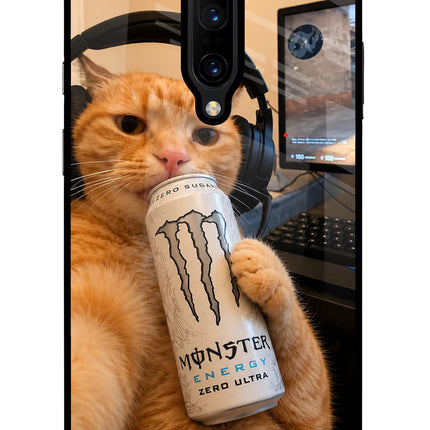 Gamer Cat Energy Oneplus 7 Pro Glass Case