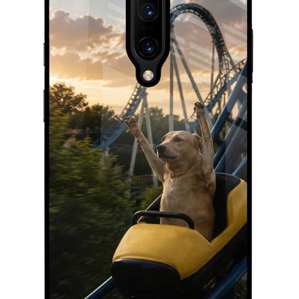 Rollercoaster Dog Oneplus 7 Pro Glass Case