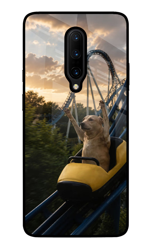Rollercoaster Dog Oneplus 7 Pro Glass Case
