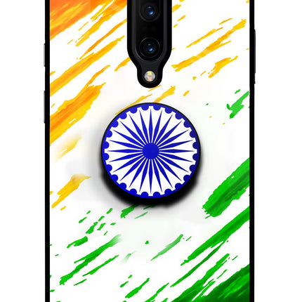 Indian Flag Ashoka Chakra Oneplus 7 Pro Glass Case