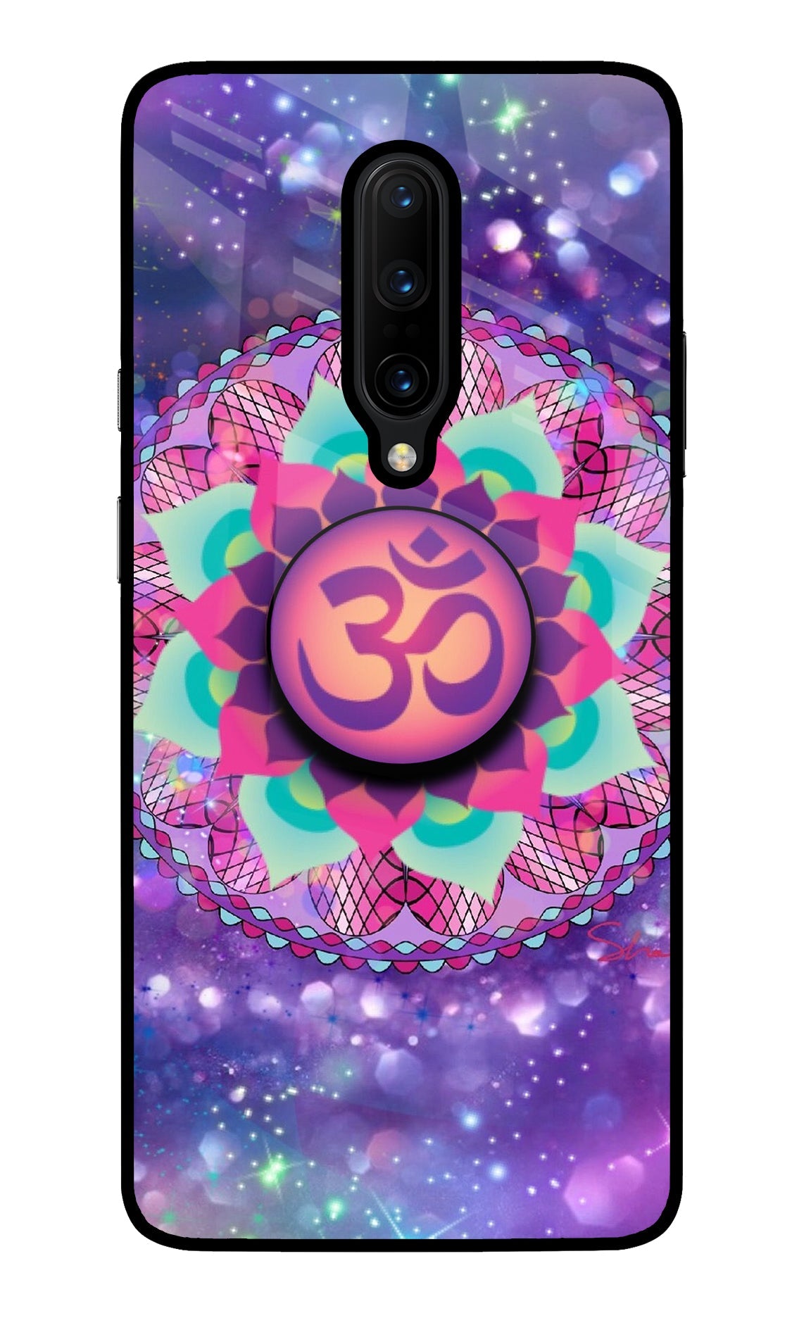 Om Purple Oneplus 7 Pro Glass Case