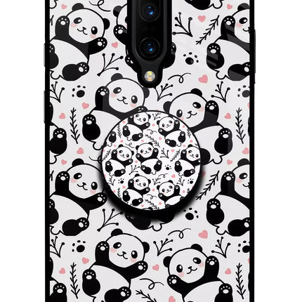 Cute Panda Oneplus 7 Pro Glass Case