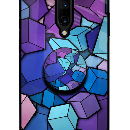 Cubic Abstract Oneplus 7 Pro Glass Case