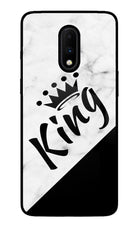 King Oneplus 7 Glass Case Back Cover by Casekaro