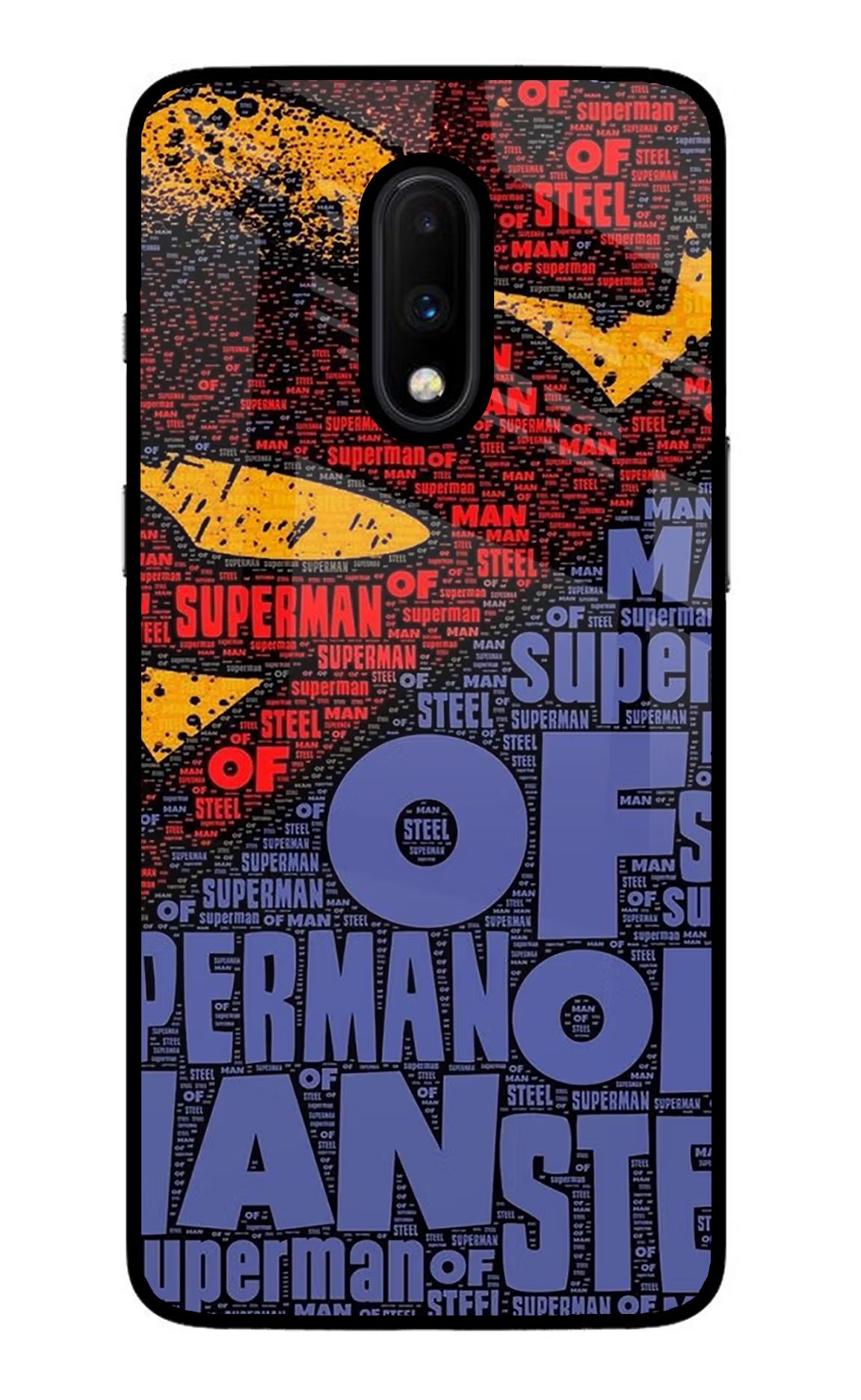 Superman Oneplus 7 Glass Case Back Cover by Casekaro