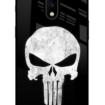 Punisher Skull Oneplus 7 Glass Case Back Cover by Casekaro