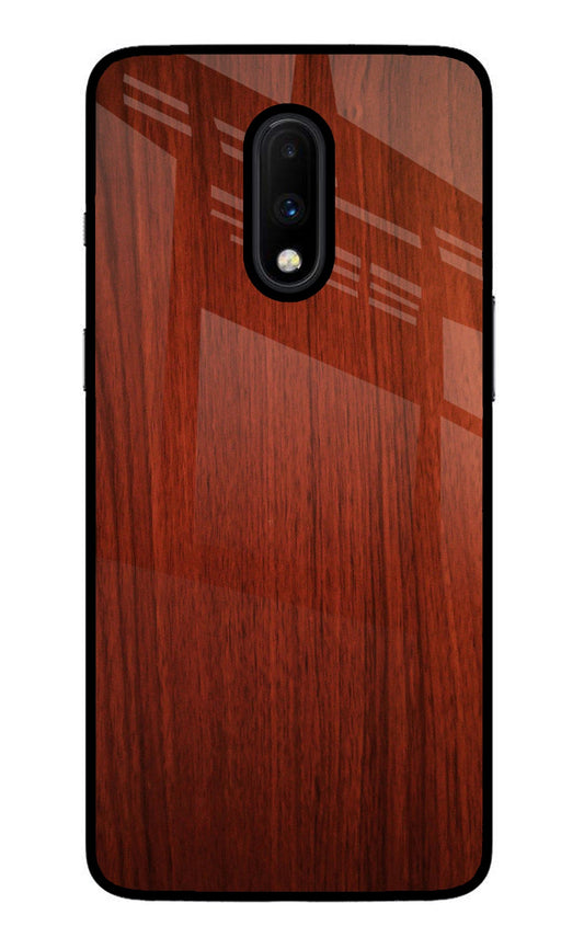 Wooden Plain Pattern Oneplus 7 Glass Case