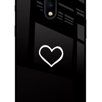 Heart Oneplus 7 Glass Case