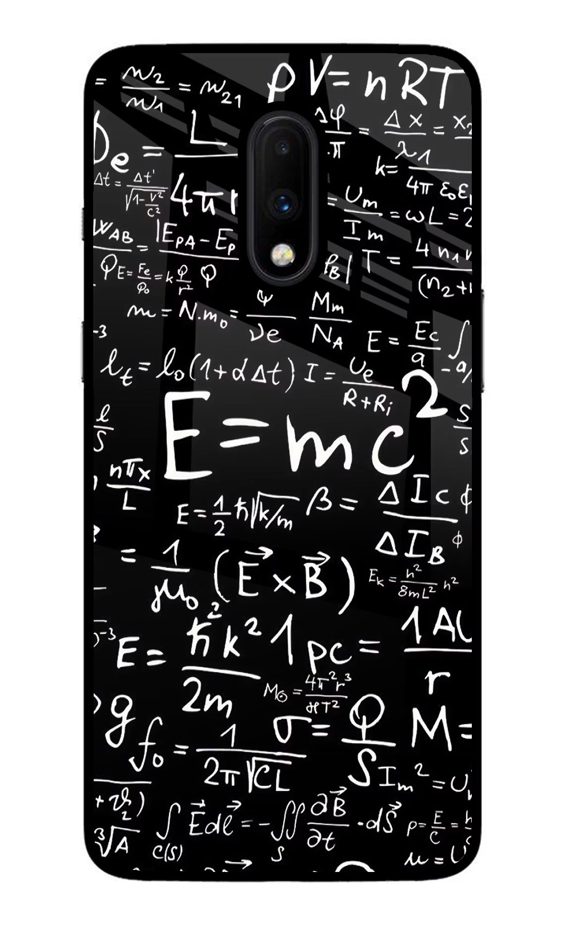 Physics Formula Oneplus 7 Glass Case Back Cover by Casekaro