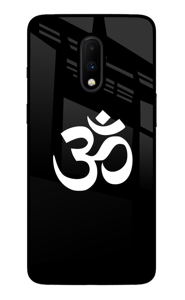 Om Oneplus 7 Glass Case Back Cover by Casekaro