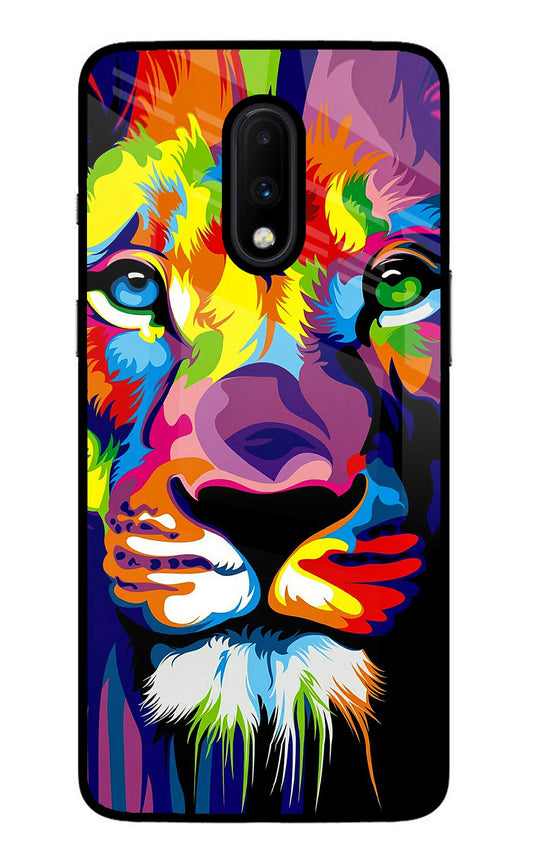 Lion Oneplus 7 Glass Case