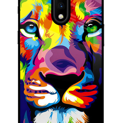Lion Oneplus 7 Glass Case Back Cover by Casekaro