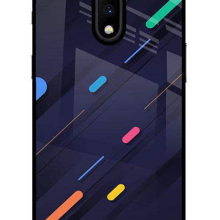 Abstract Design Oneplus 7 Glass Case Back Cover by Casekaro