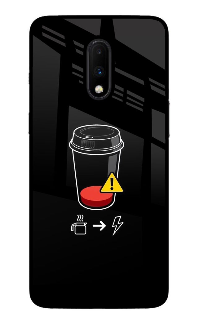 Coffee Oneplus 7 Glass Case Back Cover by Casekaro