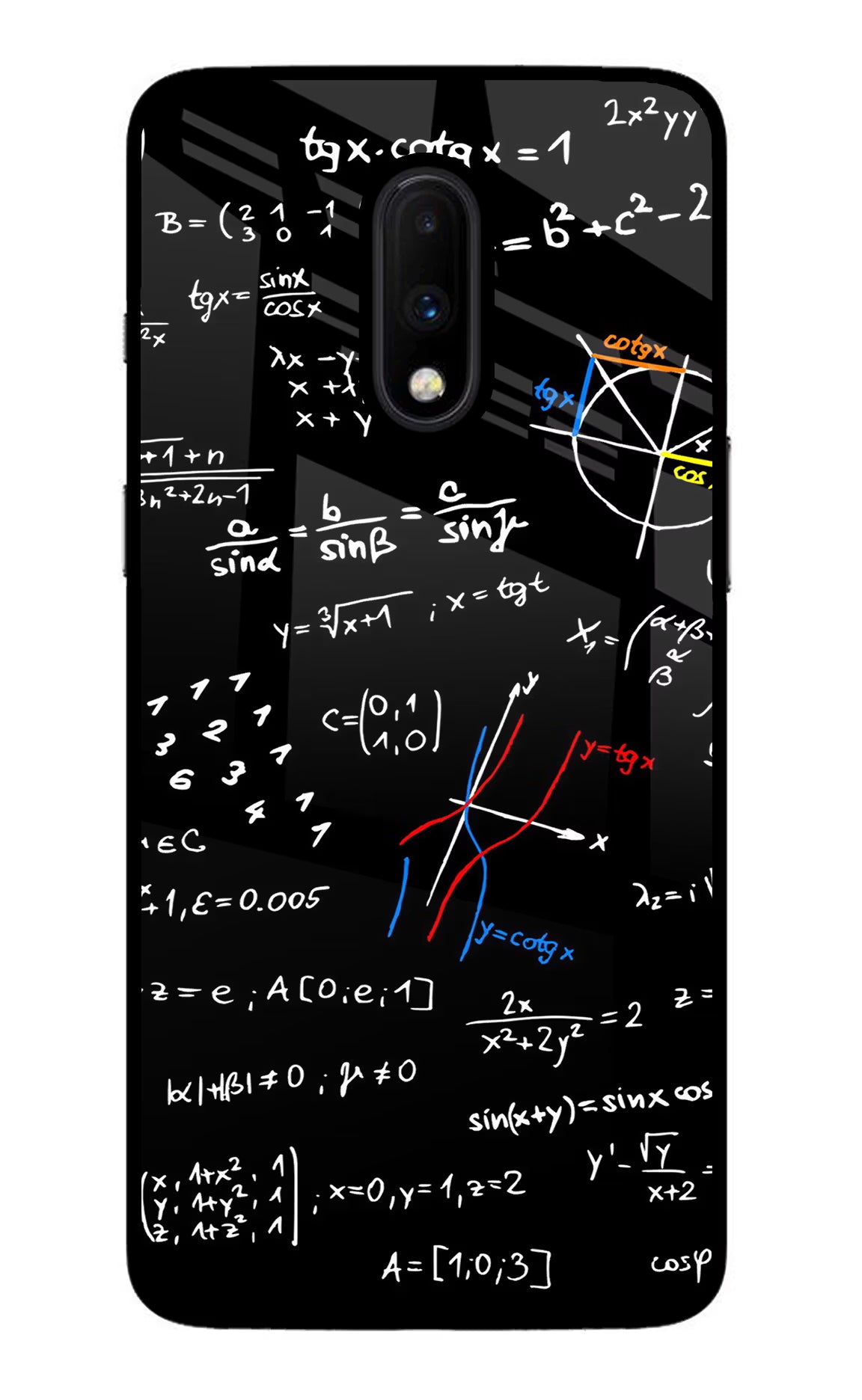 Mathematics Formula Oneplus 7 Glass Case Back Cover by Casekaro