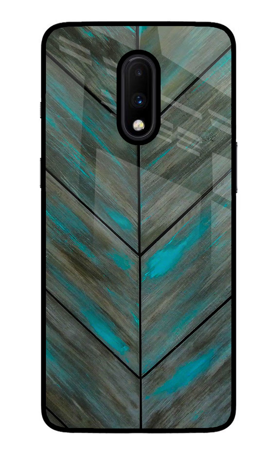 Pattern Oneplus 7 Glass Case Back Cover by Casekaro