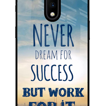 Never Dream For Success But Work For It Oneplus 7 Glass Case