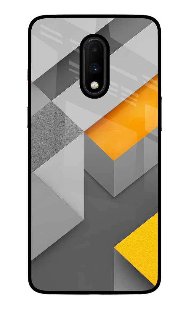Abstract Oneplus 7 Glass Case Back Cover by Casekaro