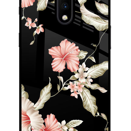 Flowers Oneplus 7 Glass Case