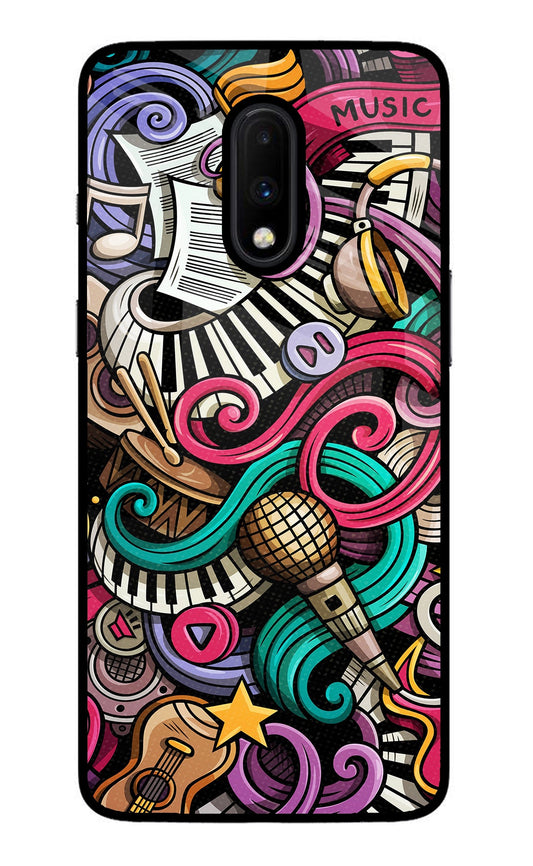 Music Abstract Oneplus 7 Glass Case