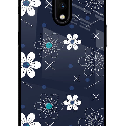 Flowers Oneplus 7 Glass Case