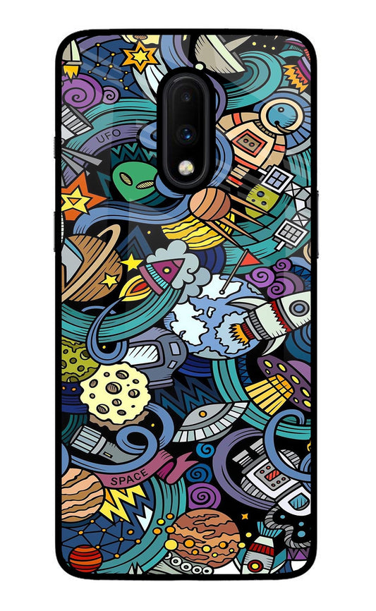 Space Abstract Oneplus 7 Glass Case