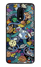 Space Abstract Oneplus 7 Glass Case