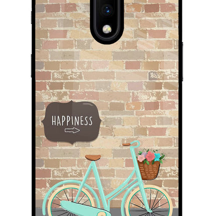 Happiness Artwork Oneplus 7 Glass Case Back Cover by Casekaro