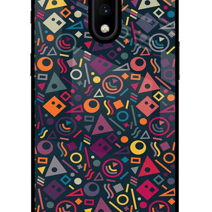 Geometric Abstract Oneplus 7 Glass Case