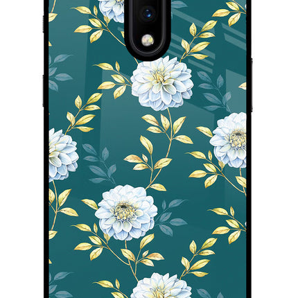 Flowers Oneplus 7 Glass Case